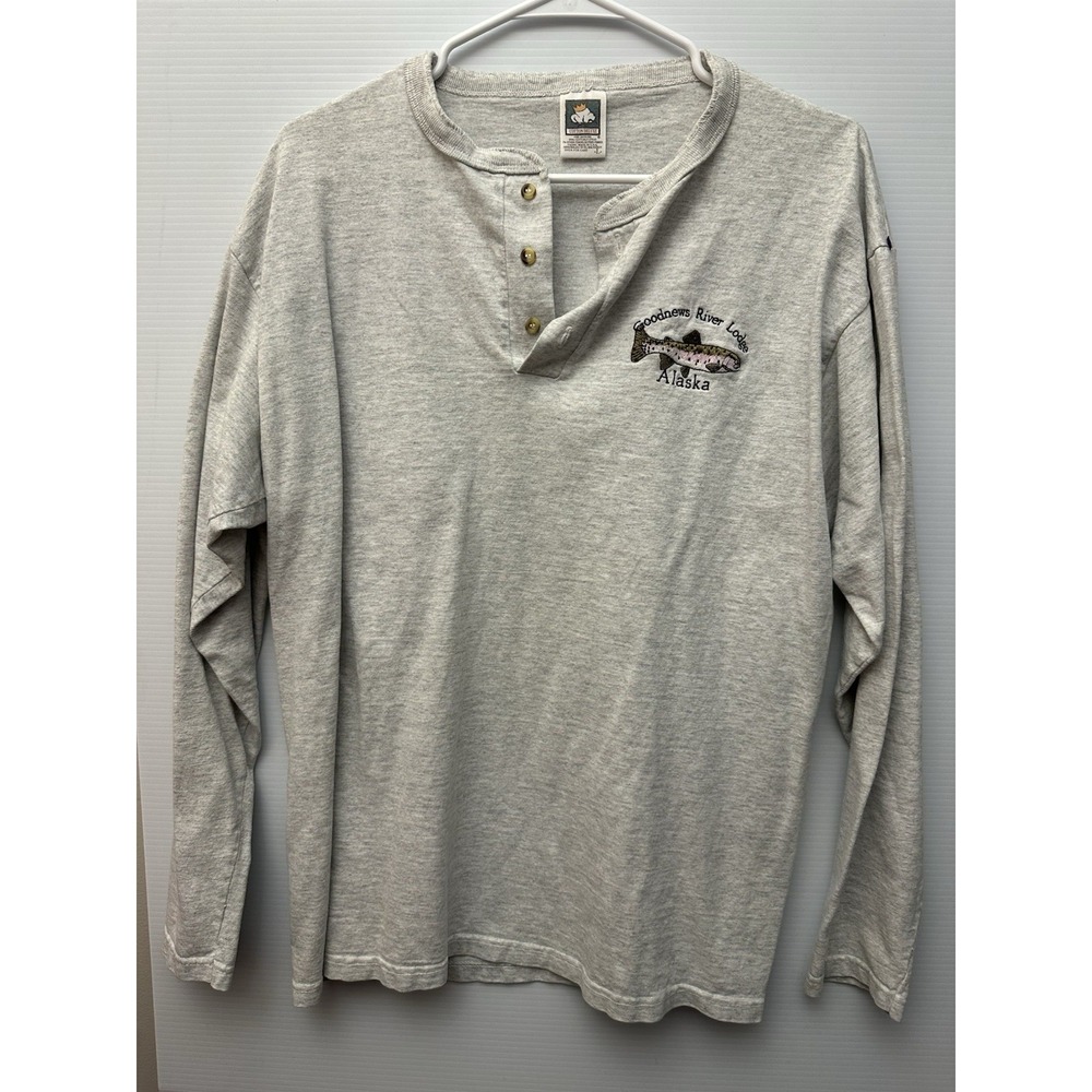 Vintage Goodnews River Lodge Alaska Long sleeve   size Large